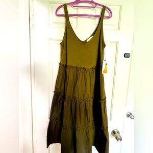 Nation Los Angeles olive dress! With pockets! Size small. Boutique